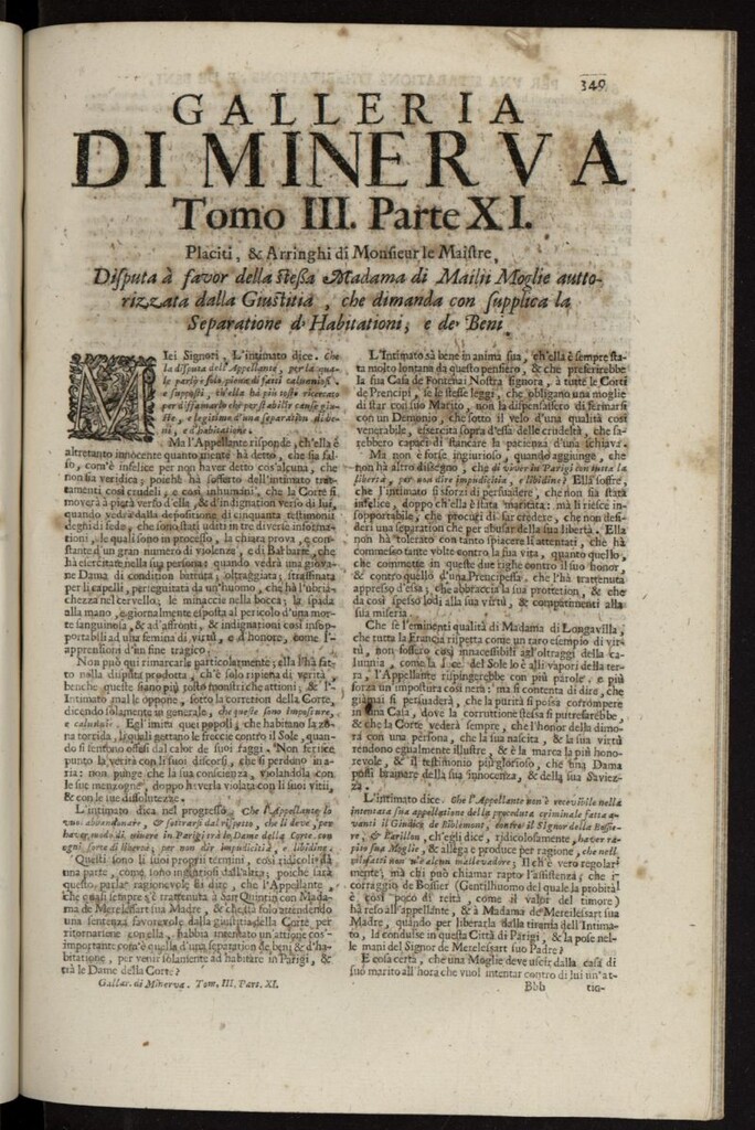 Miniatura de La Galleria di Minerva o Vero Notizie Universali de 1699-1700 tomo III, nº 11