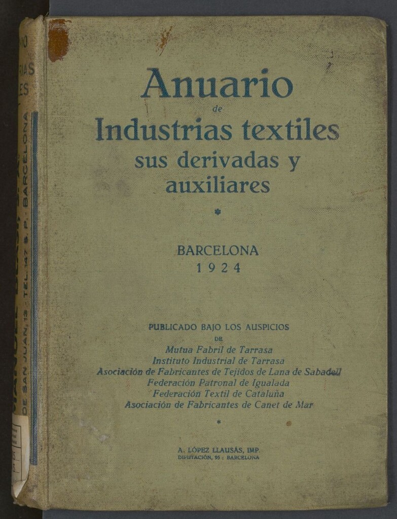 Miniatura de Anuario de industrias textiles sus derivadas y auxiliares