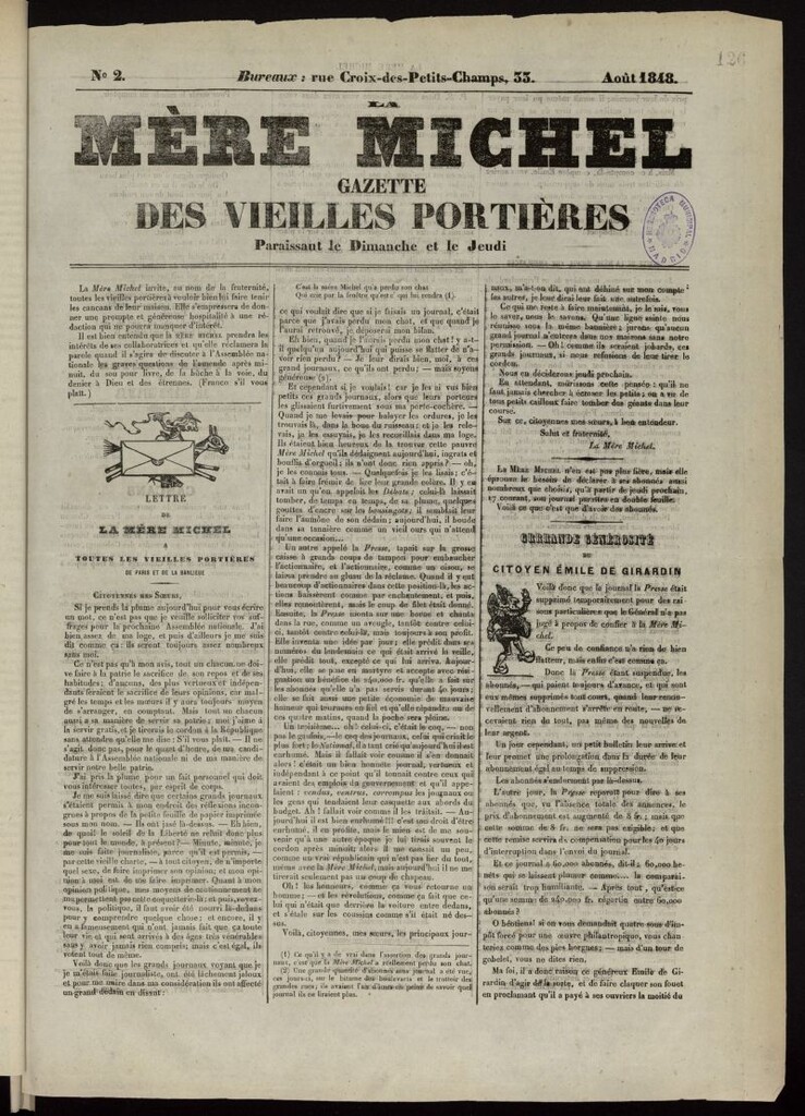 Miniatura de La Mére Michel de agosto de 1848, nº 2