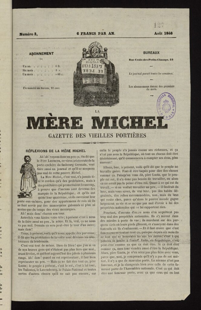 Miniatura de La Mére Michel de agosto de 1848, nº 3