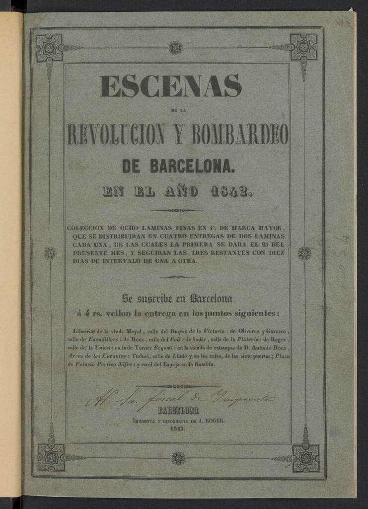 Miniatura de Escenas de la Revolución y Bombardeo de Barcelona en el año 1842