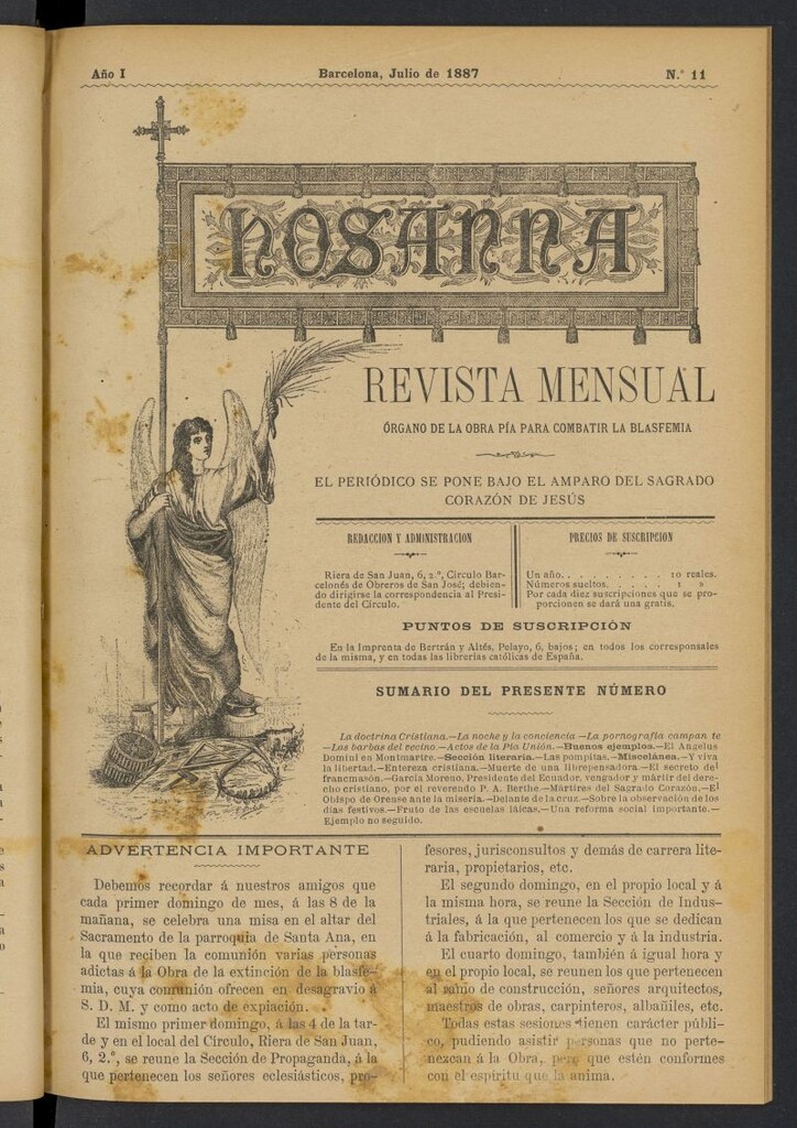 Miniatura de Hosanna de julio de 1887, nº 11