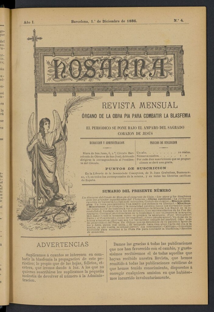 Miniatura de Hosanna del 1 de diciembre de 1886, nº 4