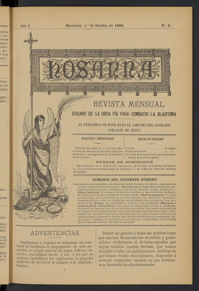 Miniatura de Hosanna del 1 de octubre de 1886, nº 2