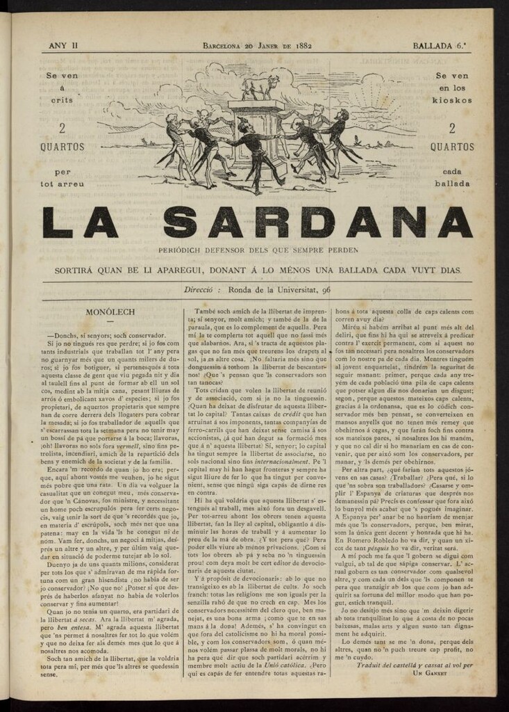 Miniatura de La Sardana del 20 de enero de 1882, nº 6