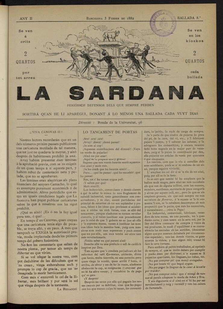 Miniatura de La Sardana del 3 de febrero de 1882, nº 8