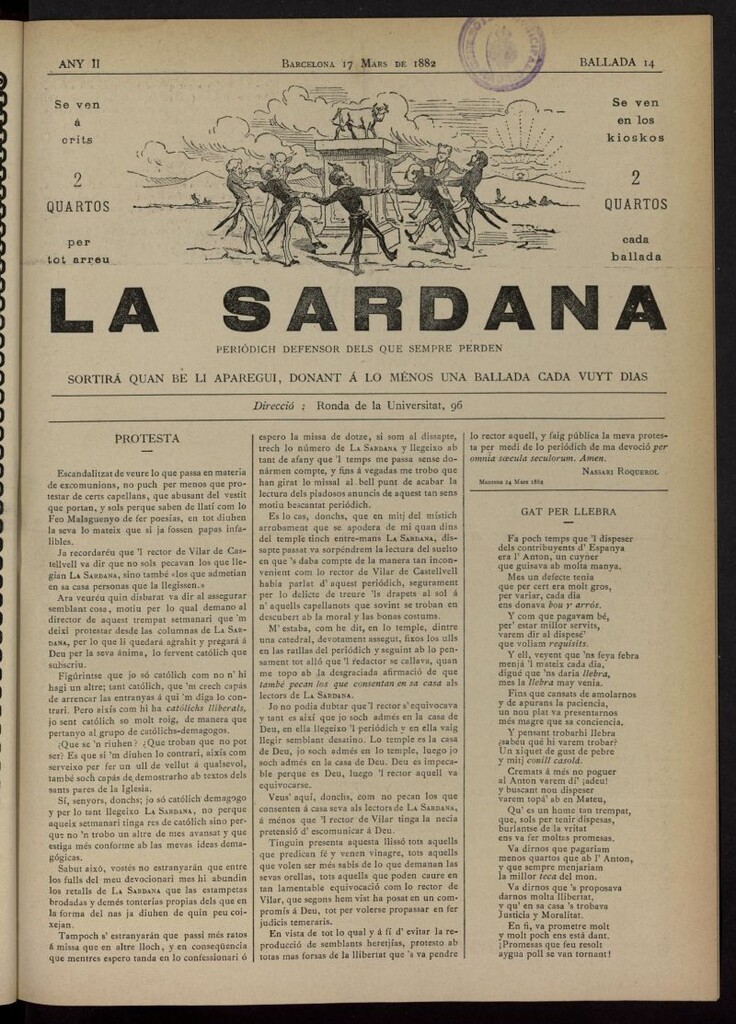 Miniatura de La Sardana del 17 de marzo de 1882, nº 14