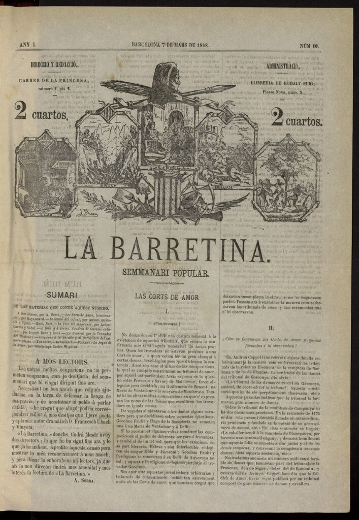 Miniatura de La Barretina del 7 de marzo de 1868, nº 10