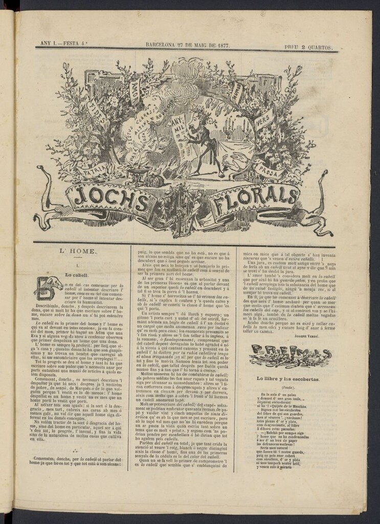 Miniatura de Jochs Florals del 27 de mayo de 1877, nº 4