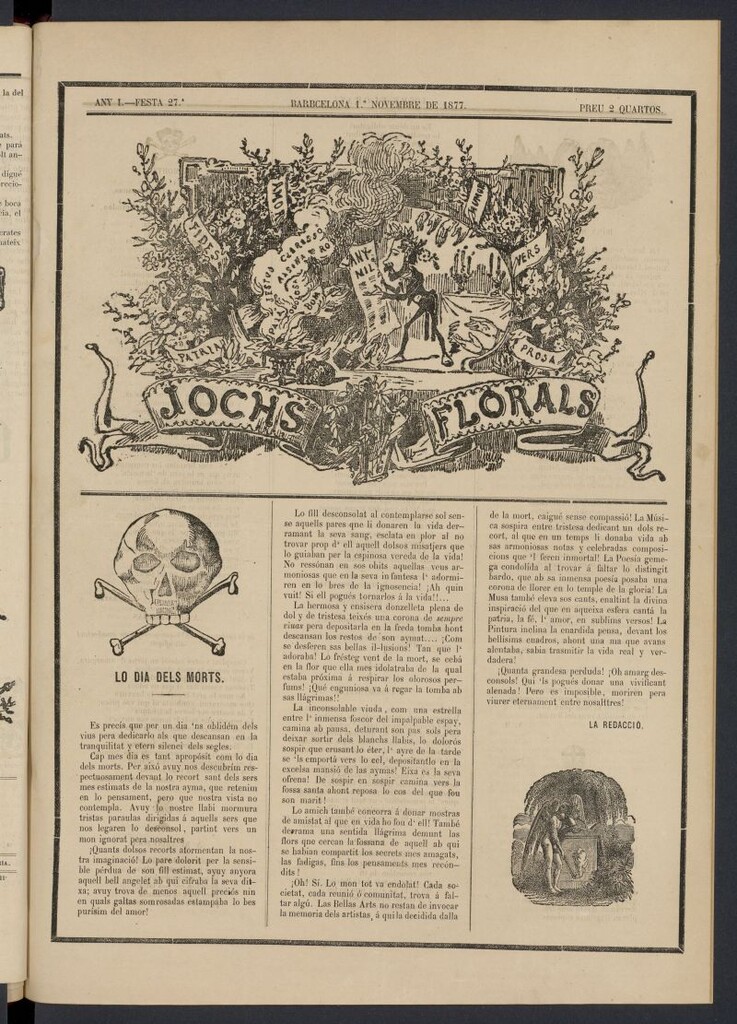 Miniatura de Jochs Florals del 1 de noviembre de 1877, nº 27
