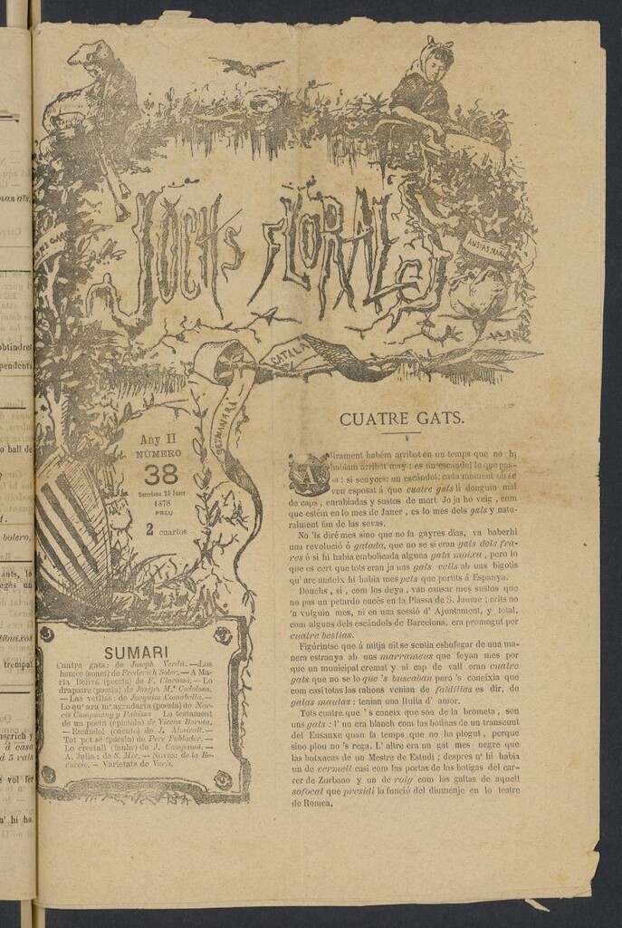 Miniatura de Jochs Florals del 26 de enero de 1878, nº 38