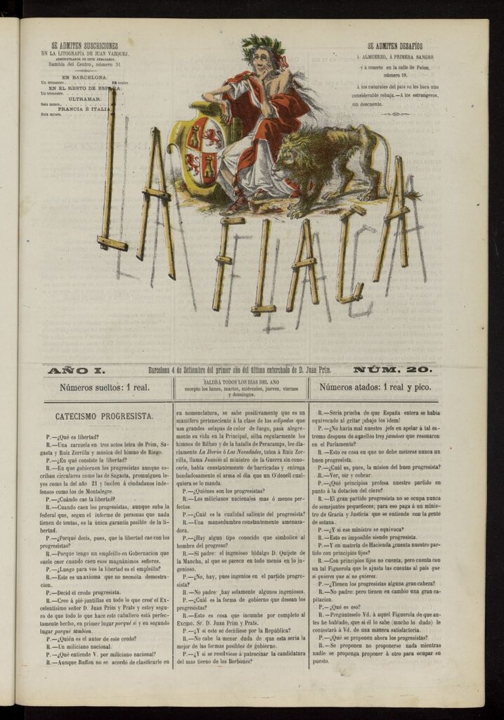 Miniatura de La Flaca del 4 de septiembre de 1869, nº 20