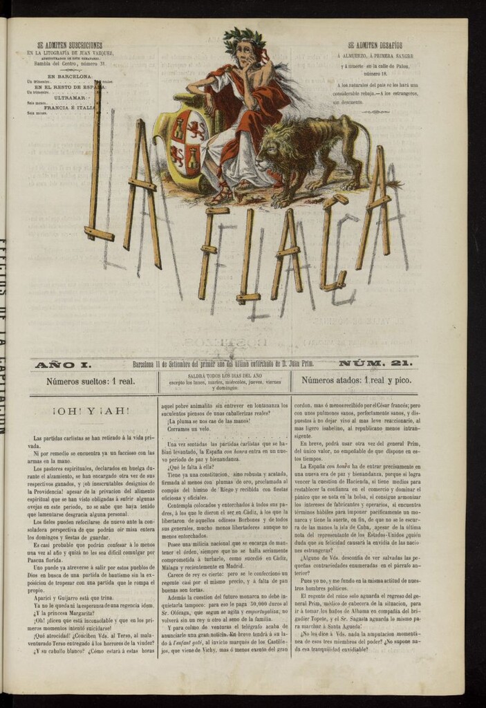 Miniatura de La Flaca del 11 de septiembre de 1869, nº 21