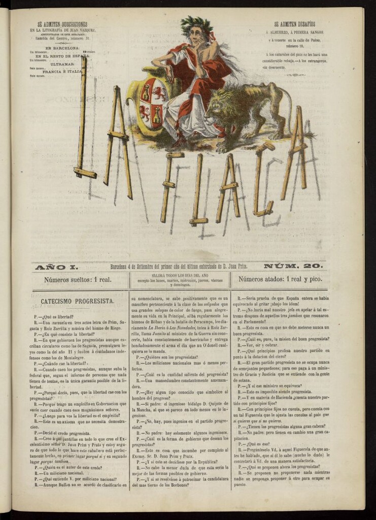 Miniatura de La Flaca del 4 de septiembre de 1869, nº 20