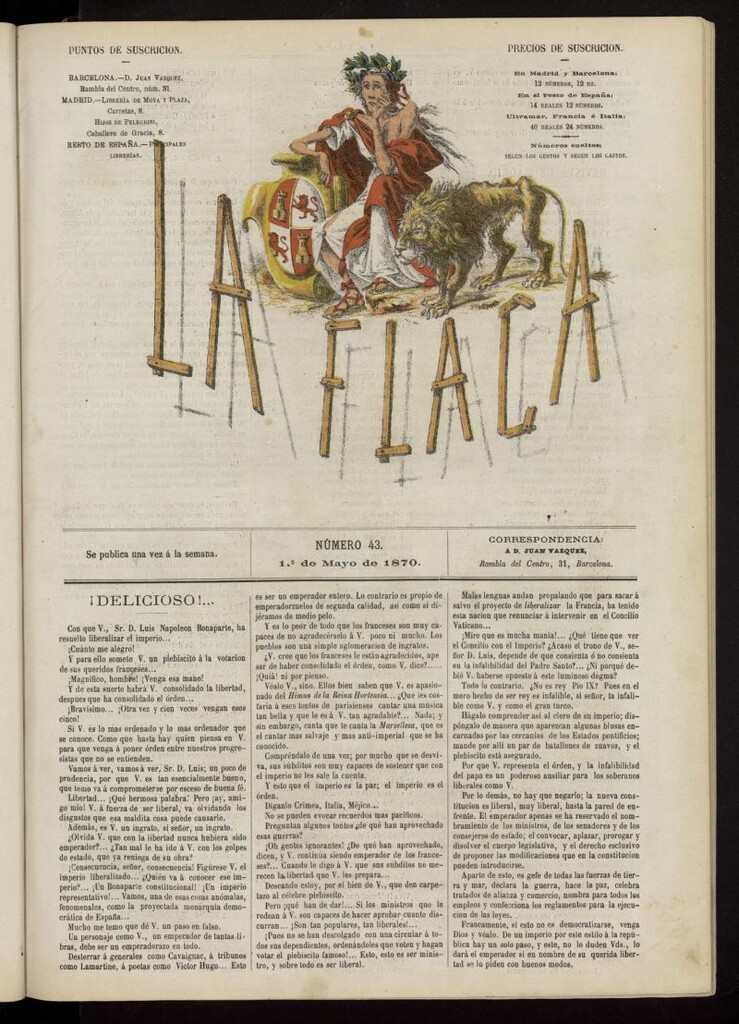 Miniatura de La Flaca del 1 de mayo de 1870, nº 43