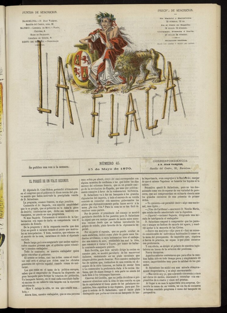 Miniatura de La Flaca del 15 de mayo de 1870, nº 45