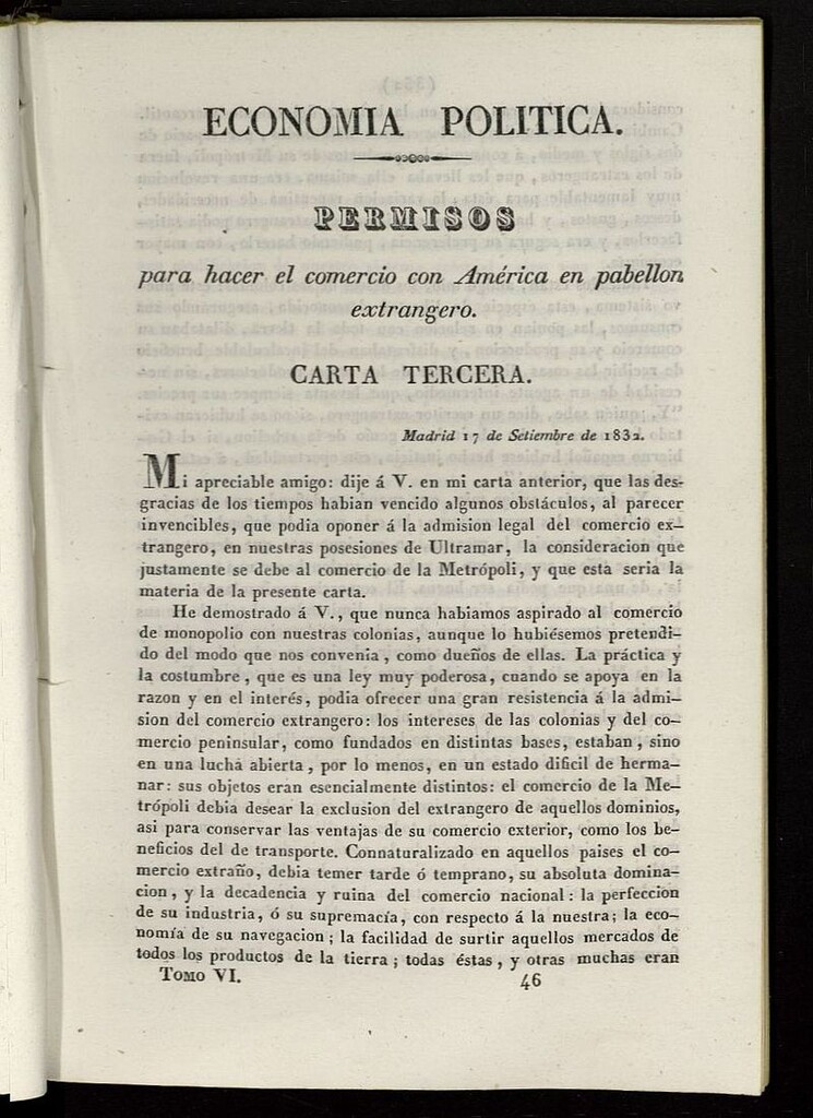 Miniatura de Cartas Españolas del 27 de septiembre de 1832, cuaderno 71