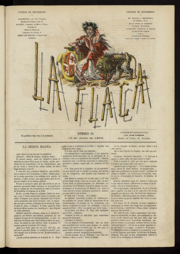 Miniatura de La Flaca del 19 de junio de 1870, nº 50