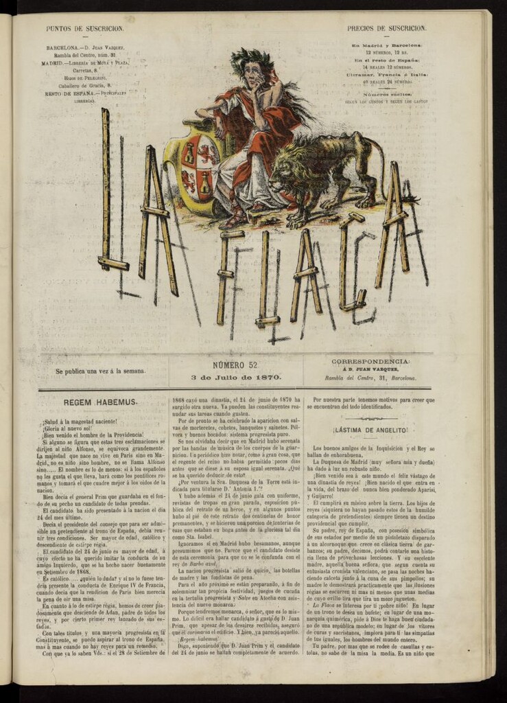 Miniatura de La Flaca del 3 de julio de 1870, nº 52
