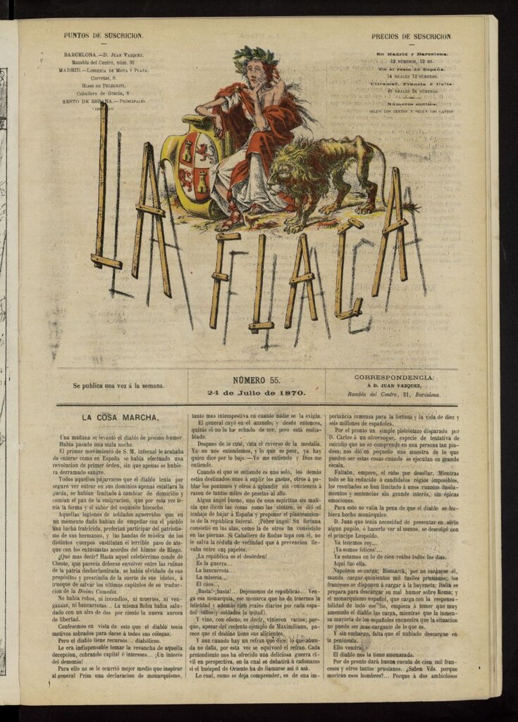 Miniatura de La Flaca del 24 de julio de 1870, nº 55