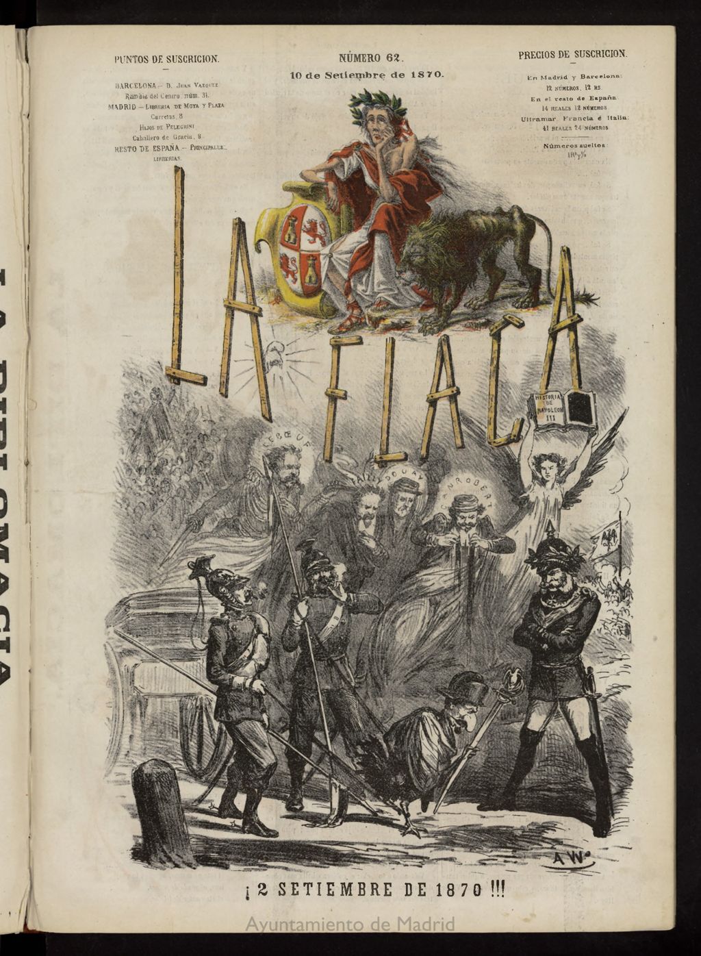 Miniatura de La Flaca del 10 de septiembre de 1870, nº 62