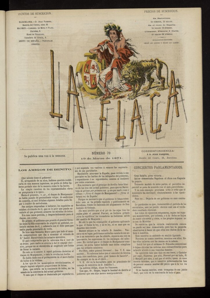 Miniatura de La Flaca del 19 de marzo de 1871, nº 79