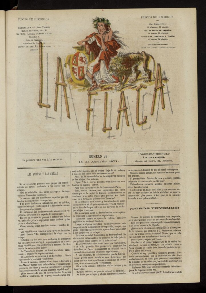 Miniatura de La Flaca del 16 de abril de 1871, nº 83