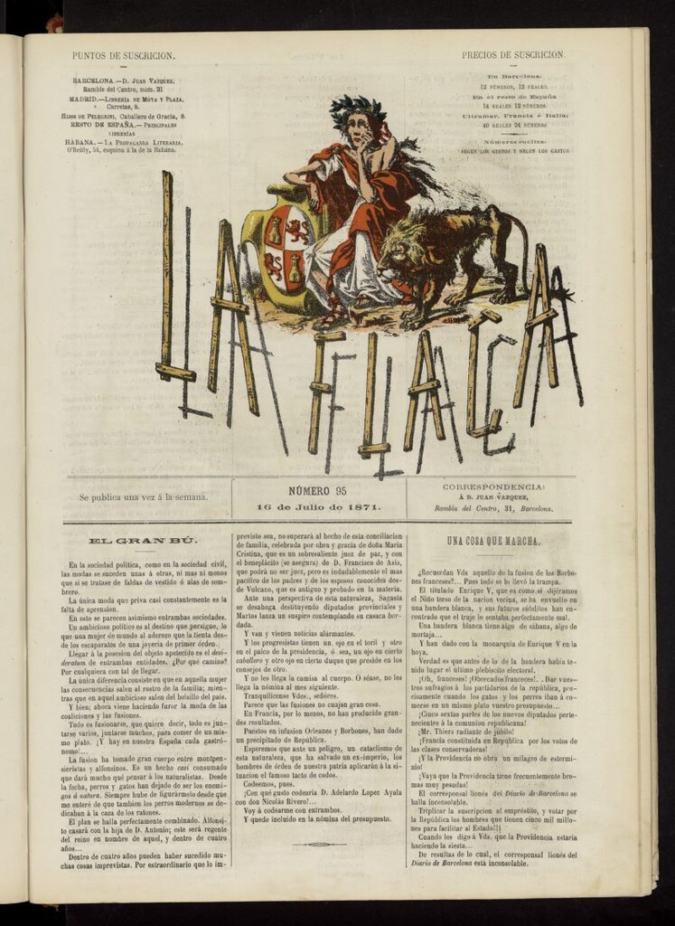 Miniatura de La Flaca del 16 de julio de 1871, nº 95