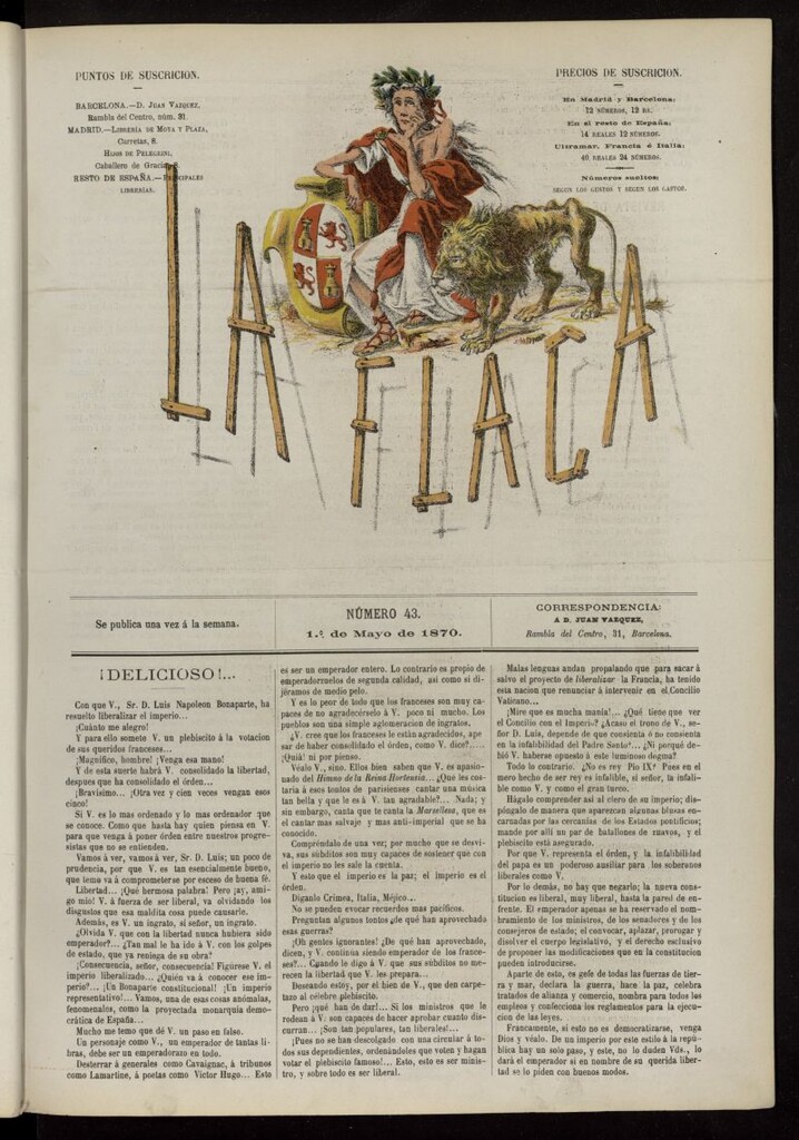 Miniatura de La Flaca del 1 de mayo de 1870, nº 43