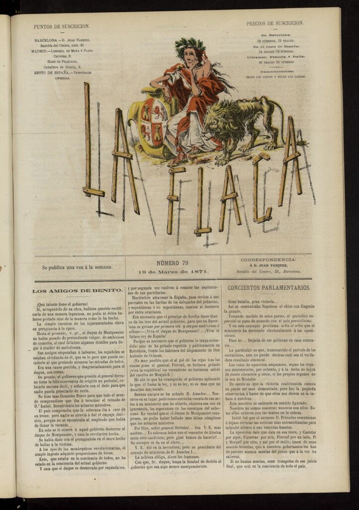 Miniatura de La Flaca del 19 de marzo de 1871, nº 79