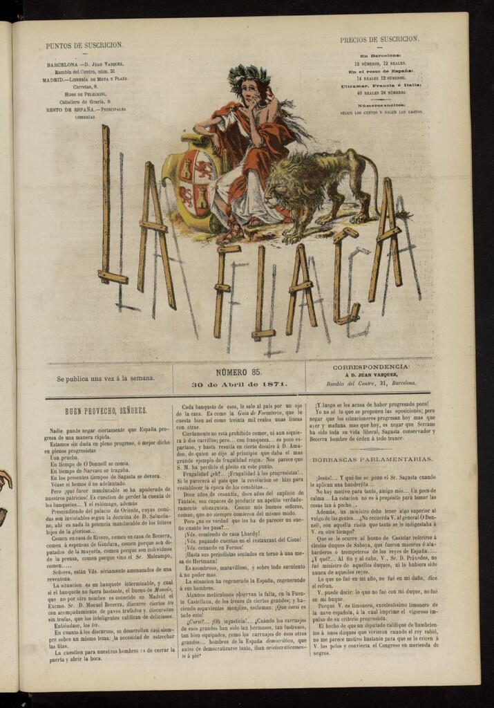 Miniatura de La Flaca del 30 de abril de 1871, nº 85