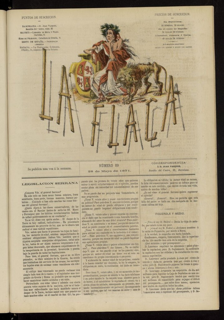 Miniatura de La Flaca del 28 de mayo de 1871, nº 89