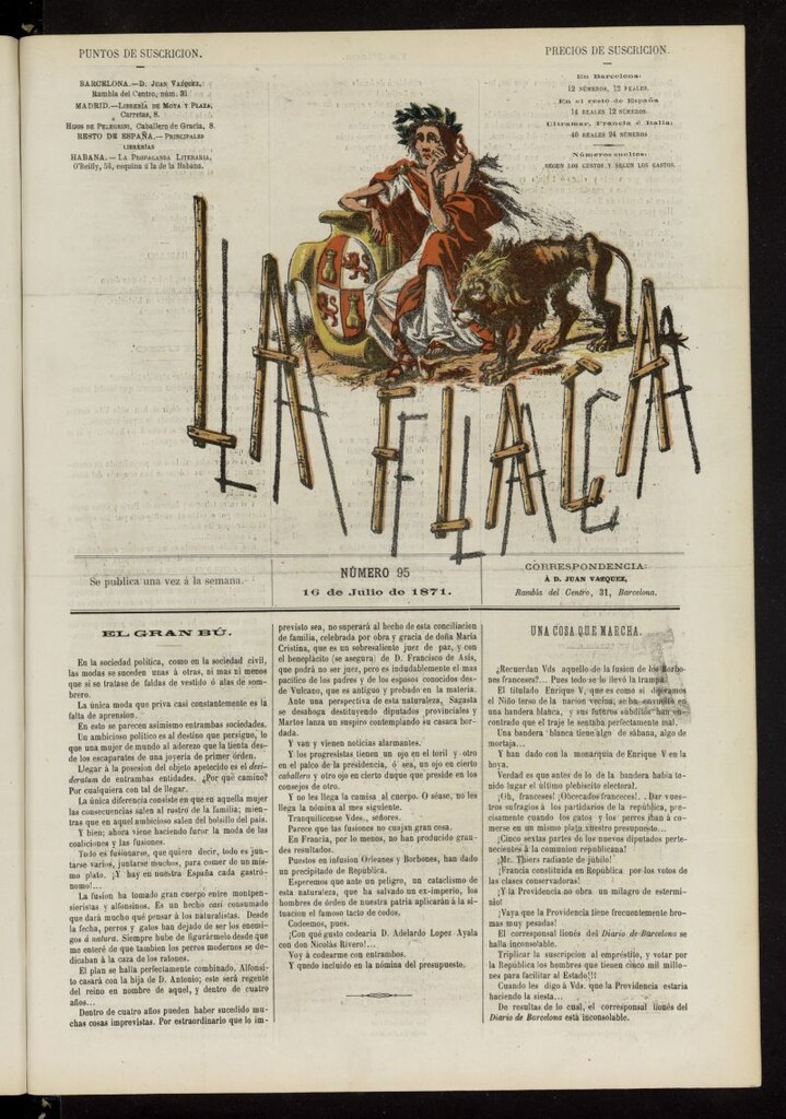 Miniatura de La Flaca del 16 de julio de 1871, nº 95