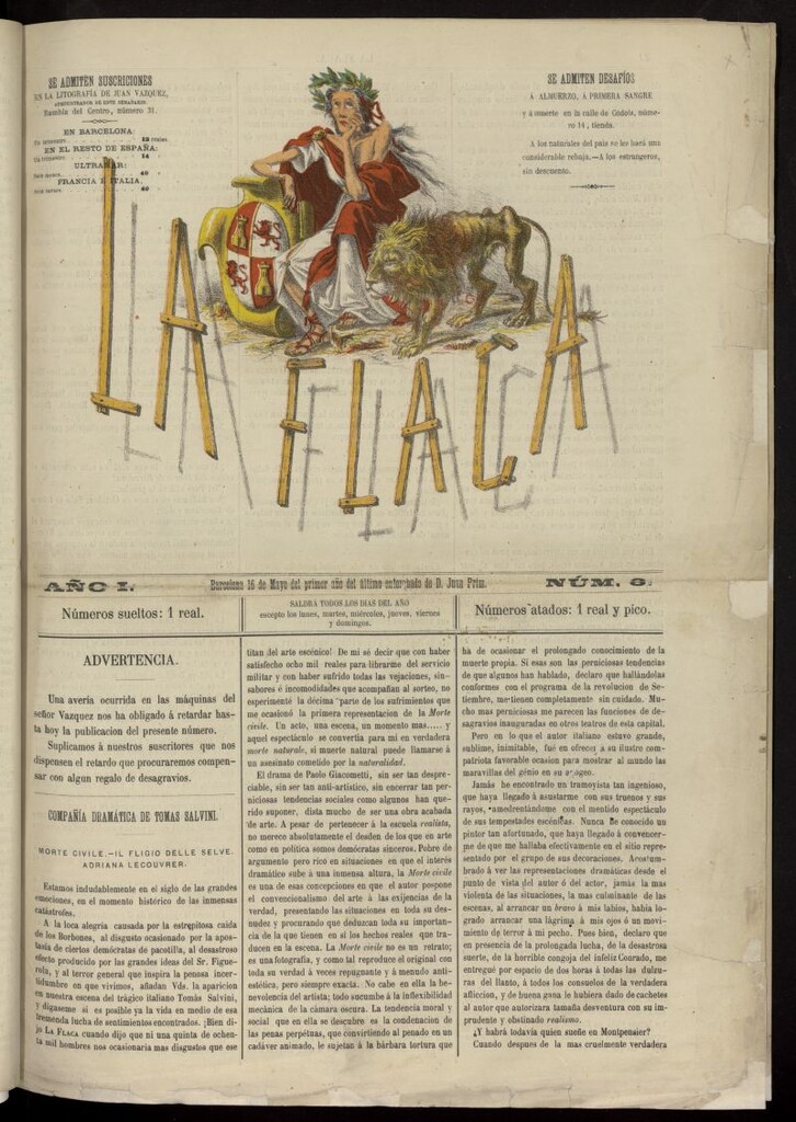 Miniatura de La Flaca del 16 de mayo de 1869, nº 6