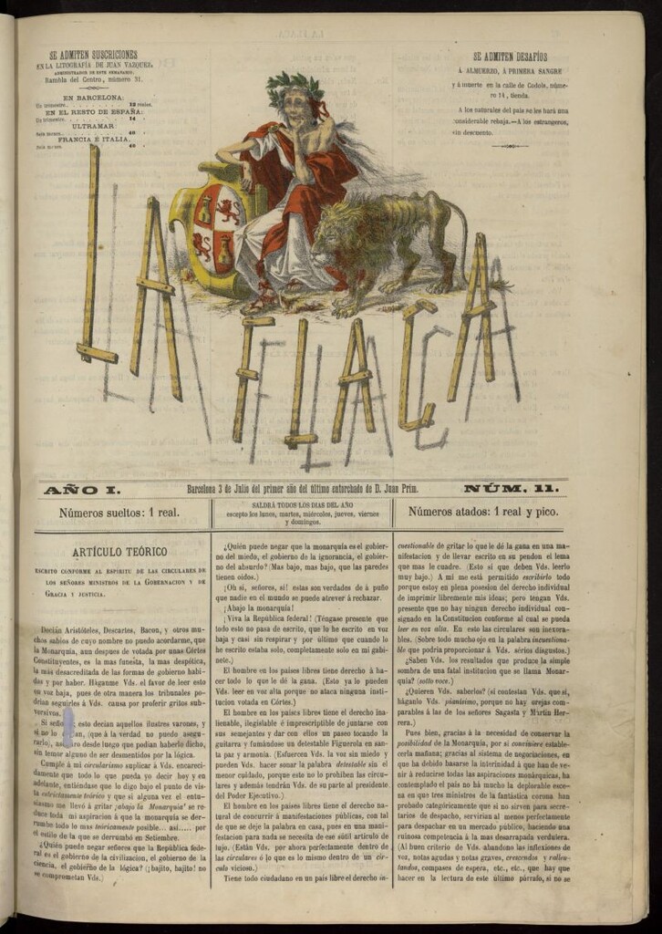 Miniatura de La Flaca del 3 de julio de 1869, nº 11
