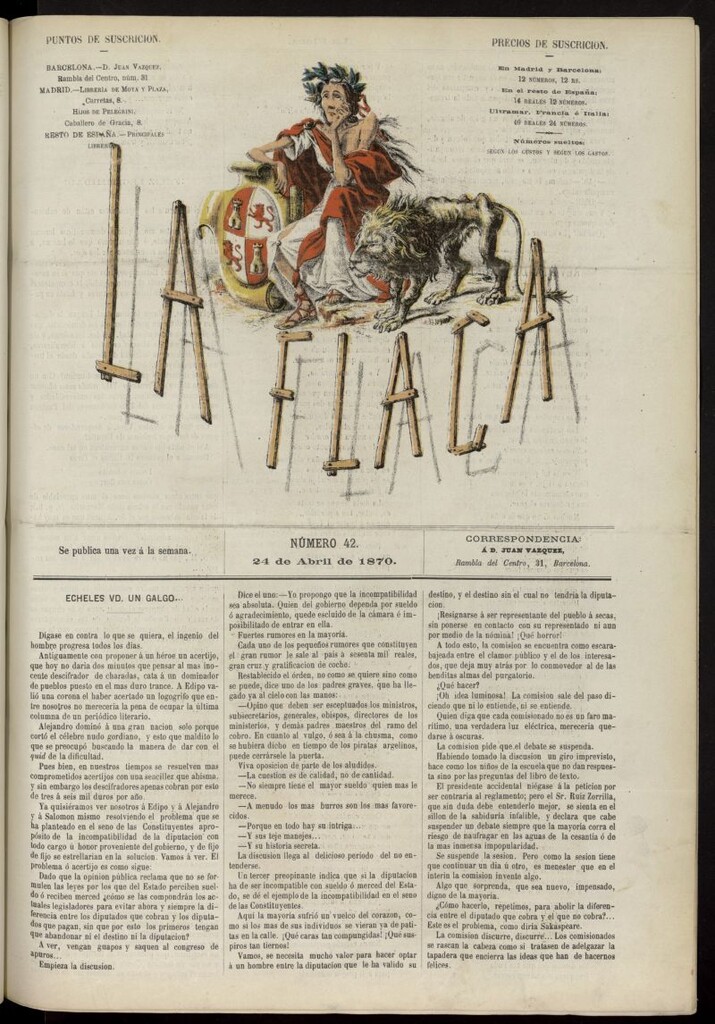 Miniatura de La Flaca del 24 de abril de 1870, nº 42