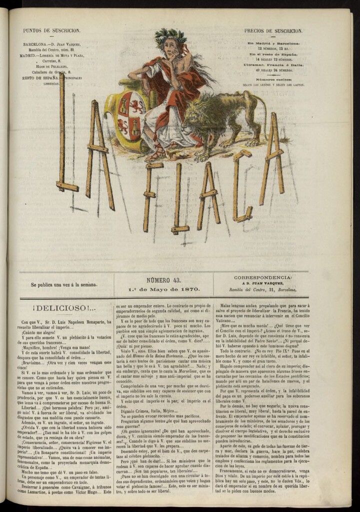 Miniatura de La Flaca del 1 de mayo de 1870, nº 43