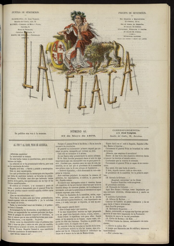 Miniatura de La Flaca del 22 de mayo de 1870, nº 46
