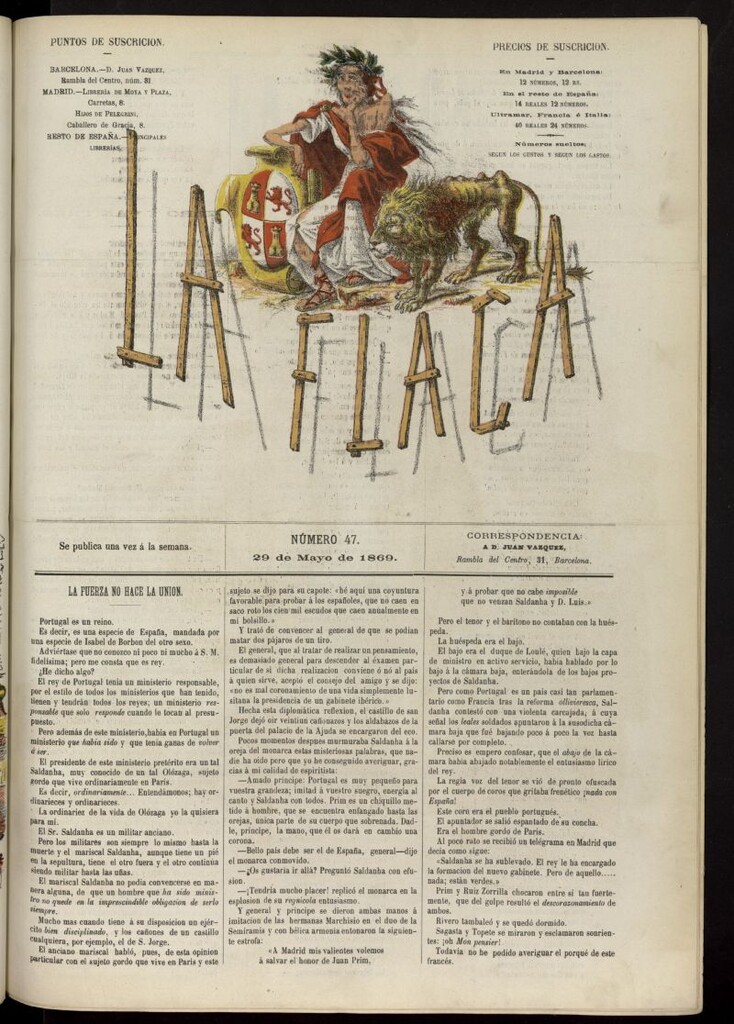 Miniatura de La Flaca del 29 de mayo de 1870, nº 47