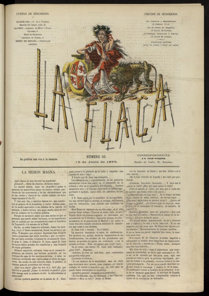 Miniatura de La Flaca del 19 de junio de 1870, nº 50