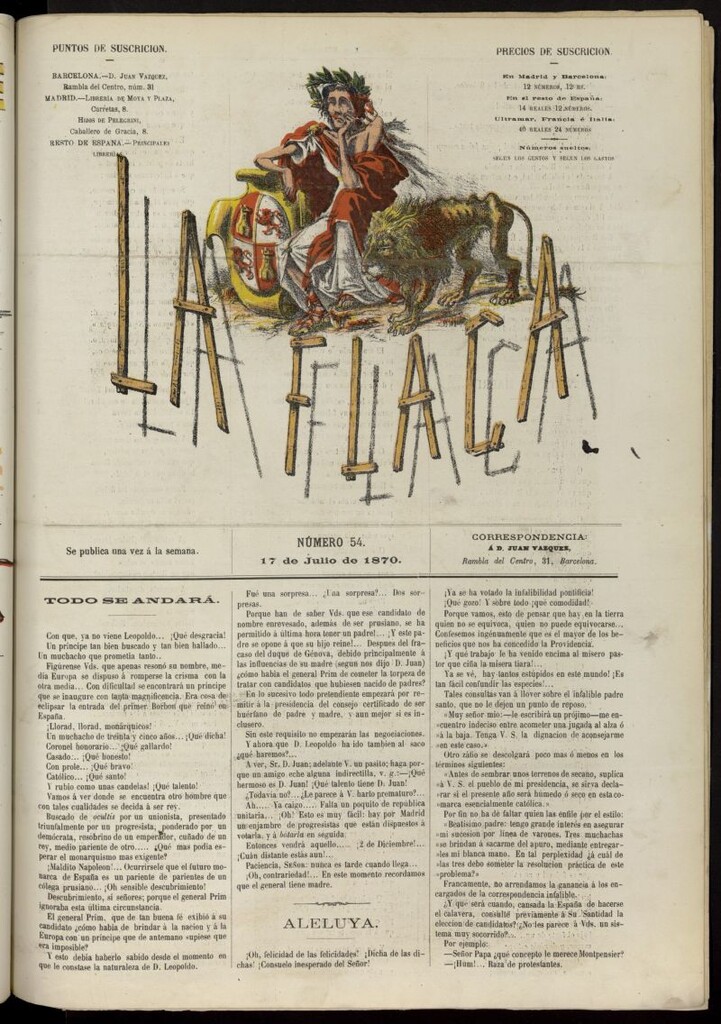 Miniatura de La Flaca del 17 de julio de 1870, nº 54