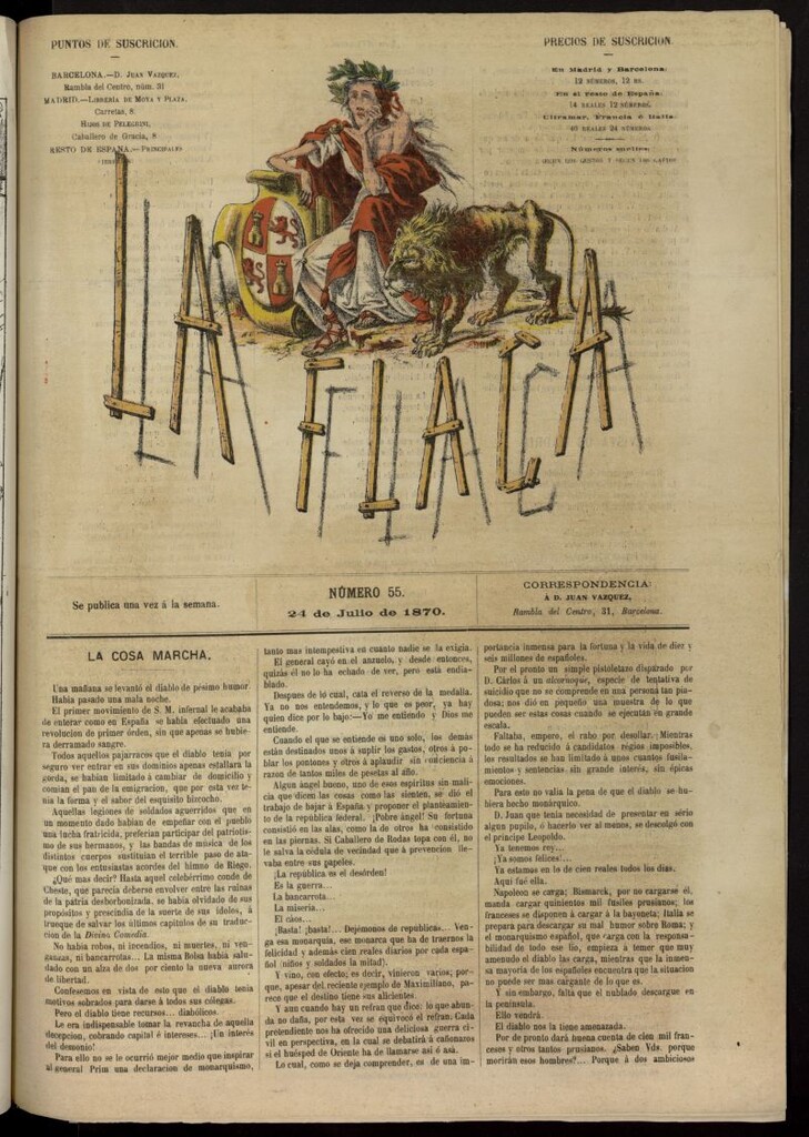 Miniatura de La Flaca del 24 de julio de 1870, nº 55