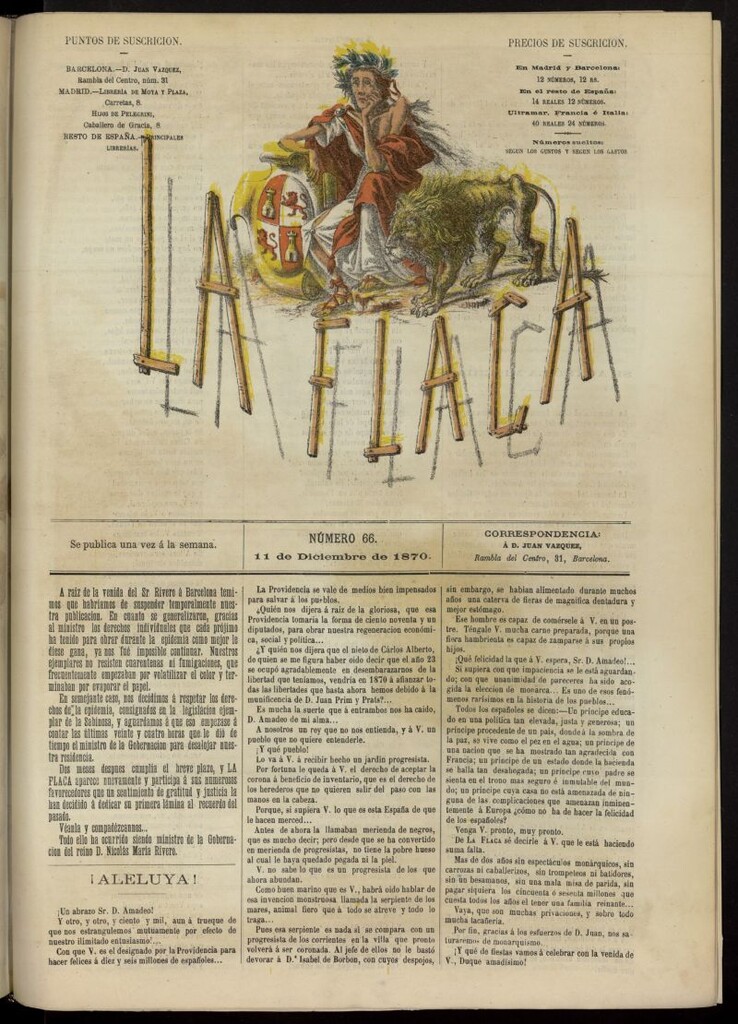 Miniatura de La Flaca del 11 de diciembre de 1870, nº 66