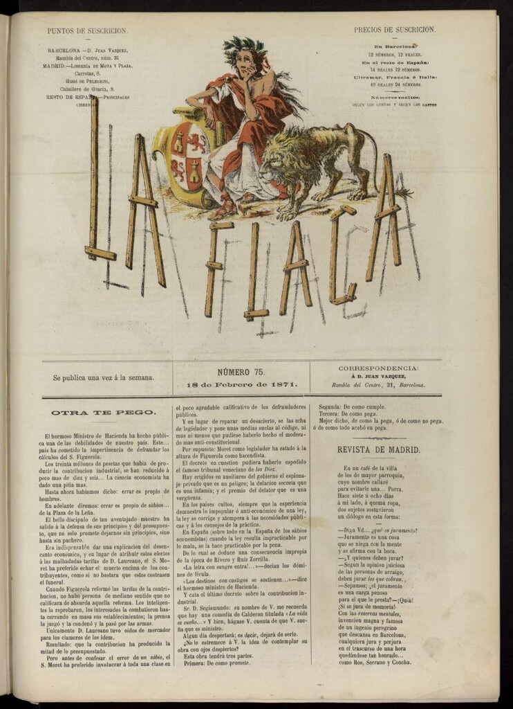 Miniatura de La Flaca del 18 de febrero de 1871, nº 75