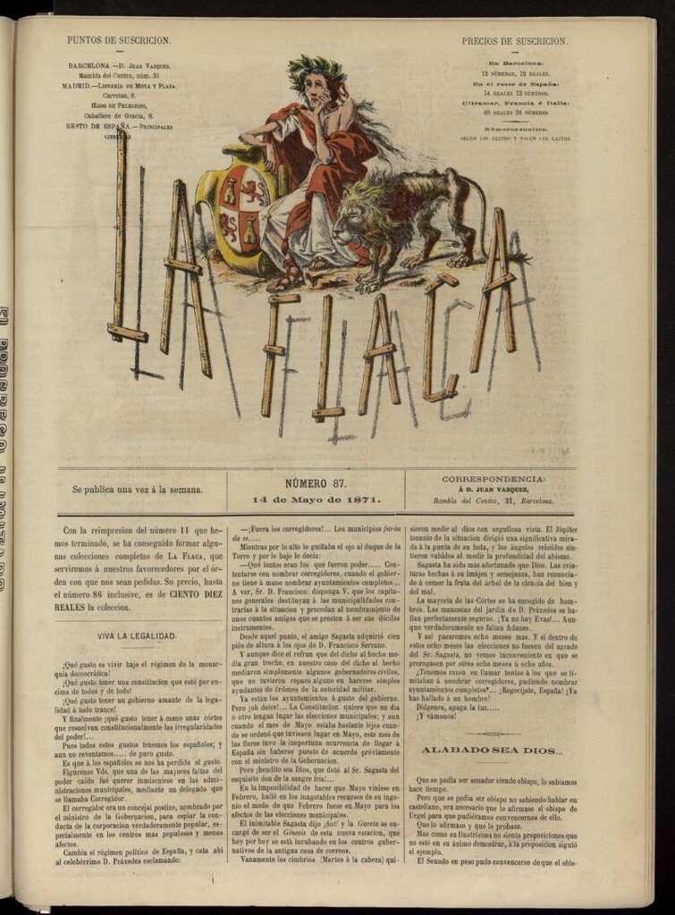Miniatura de La Flaca del 14 de mayo de 1871, nº 87
