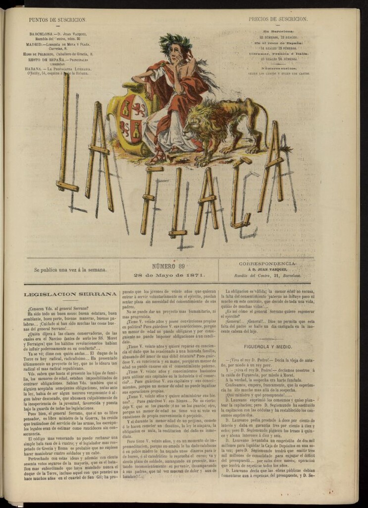 Miniatura de La Flaca del 28 de mayo de 1871, nº 89