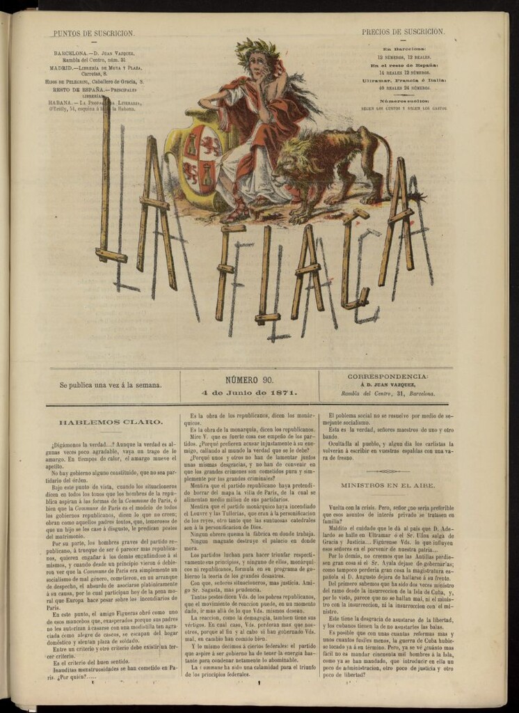 Miniatura de La Flaca del 4 de junio de 1871, nº 90