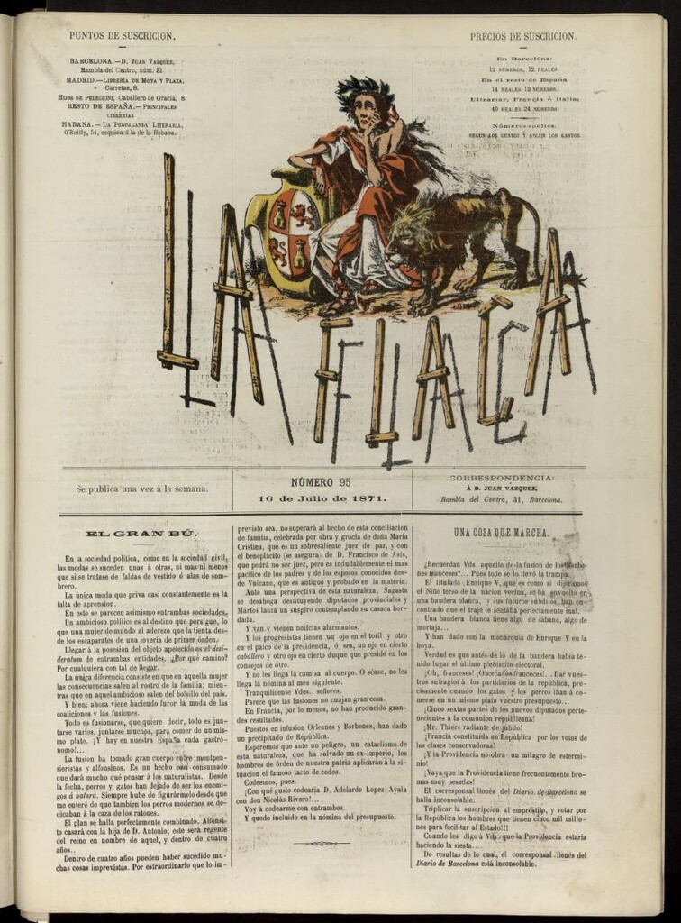 Miniatura de La Flaca del 16 de julio de 1871, nº 95