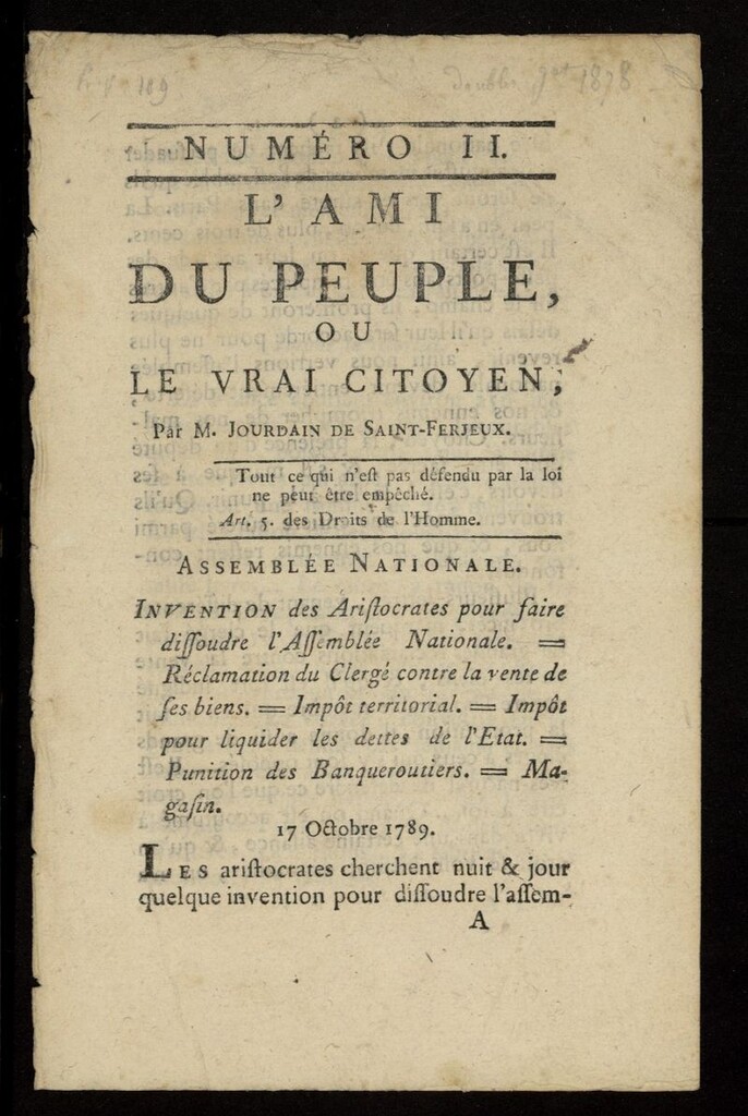 Miniatura de L´Ami du Peuple ou le Vrai Citoyen