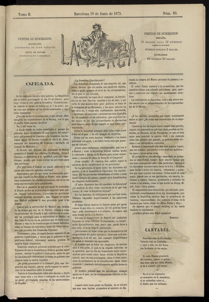 Miniatura de La Flaca del 18 de junio de 1873, nº 69